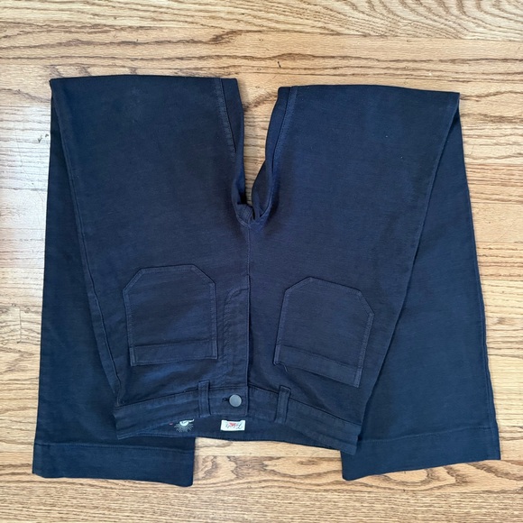 SOLD. Faherty Stretch Terry Patch Pocket Pant — Washed Black — Size 26 - Picture 5 of 11
